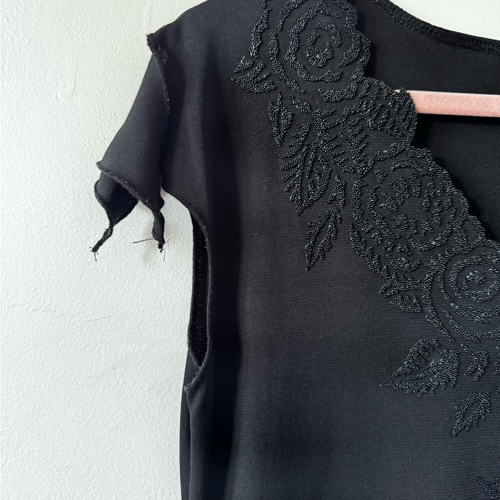 Whimsigoth Vintage Black Dress, Flutter Sleeve, Magical Vibe, Fashion Bug, Roses